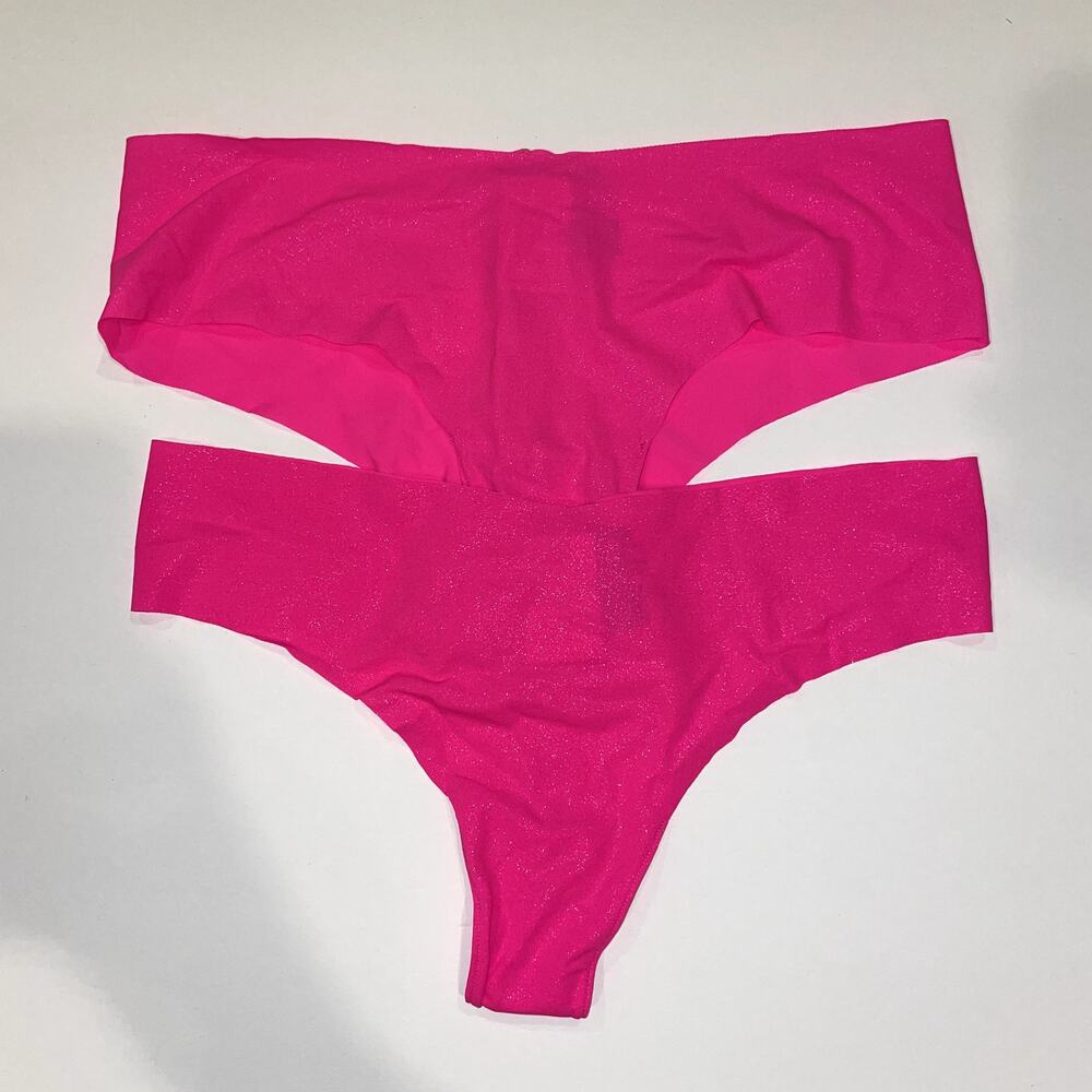 Victoria's Secret PINK Panties Womens Medium Pink Yoga Seamless Thong Hipster